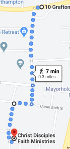 Lower Harding Street walk (google Maps 2020)