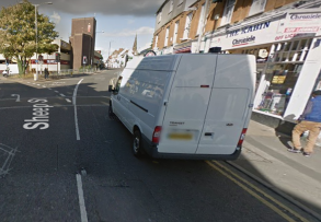 A Ford Transit on Sheep Street (Google Street View Oct 2012)