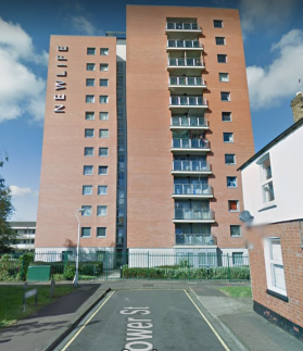 Claremont Court seen from Tower Street (Google Street View Sep 2012)