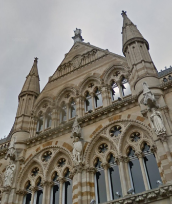 Looking up at St. Michael (Google Street View Apr 2019)